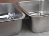 304 stainless steel plate tray rectangular square oven tray baking pot dish deep Japanese barbecue bbq cafeteria Storage trays 3