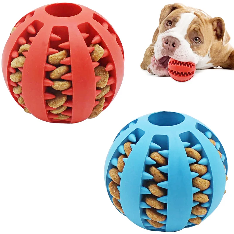 

7CM/5CM Dogs Ball Interactive Toys Dog Chew Toys Tooth Cleaning Elasticity Dog Toy Rubber Pet Ball Toy suministros para perros