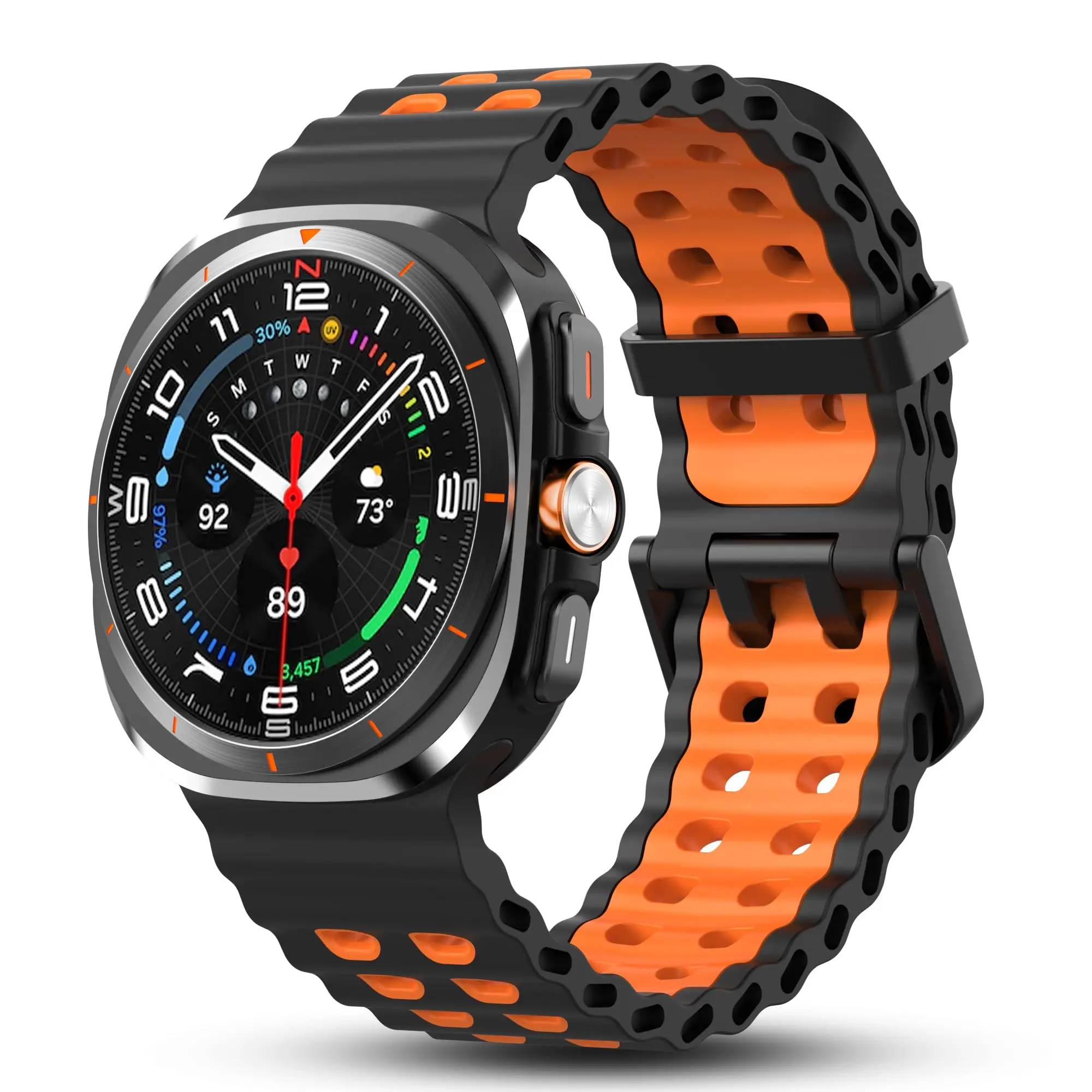 Silicone Sports Band for 47mm Smartwatch - No Gap Design, Unisex Strap