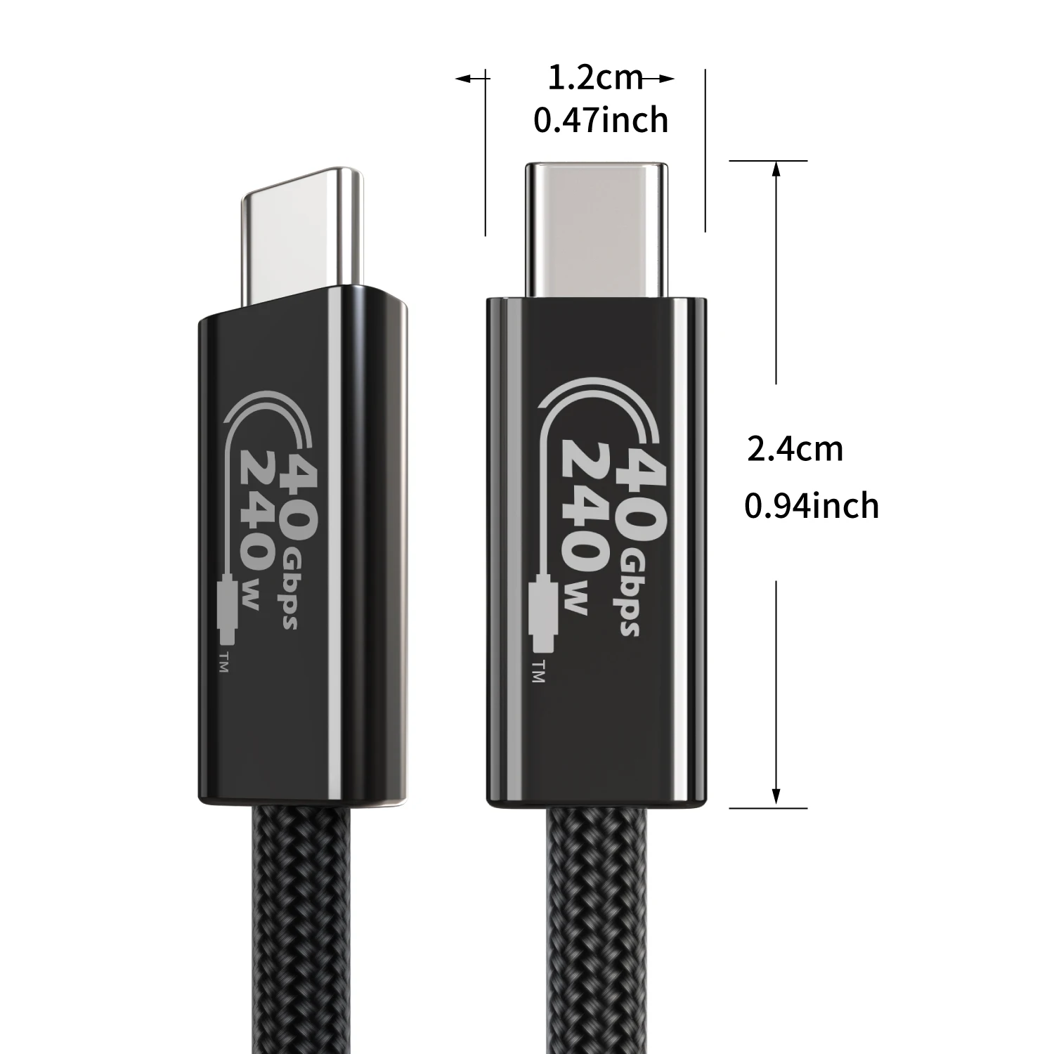 240W USB4 케이블 40Gbps 데이터 전송 8K 비디오 썬더볼트 4/3 호환 아이폰 17/16/15 맥북 아이패드 델 레노버용