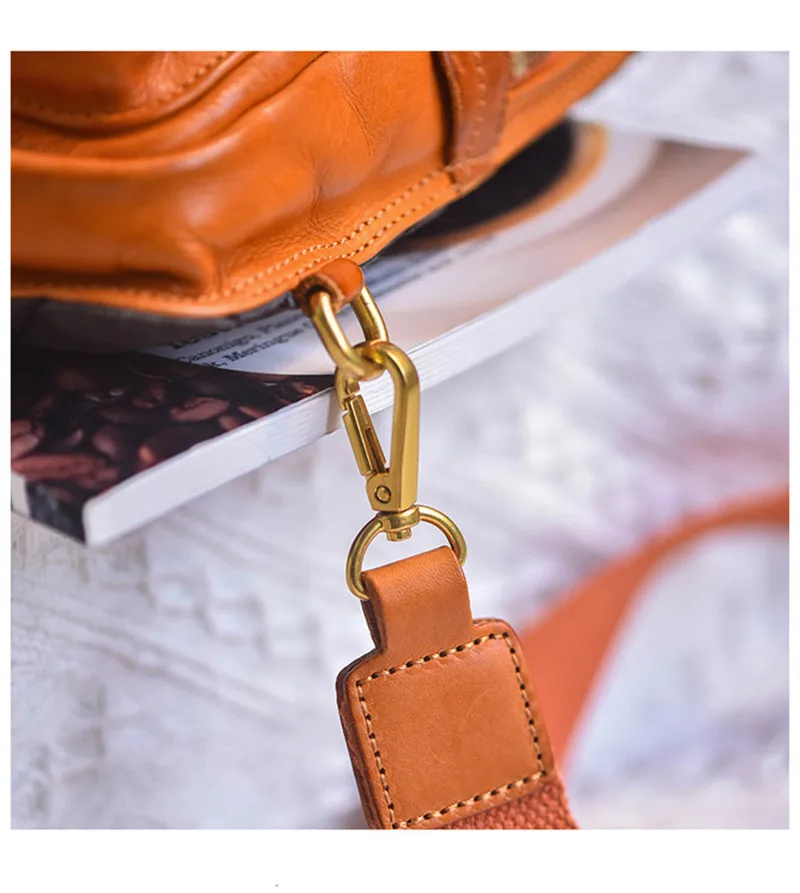 Organizer designer genuine leather women's chest bag fashion outdoor daily travel natural real cowhide female crossbody bag