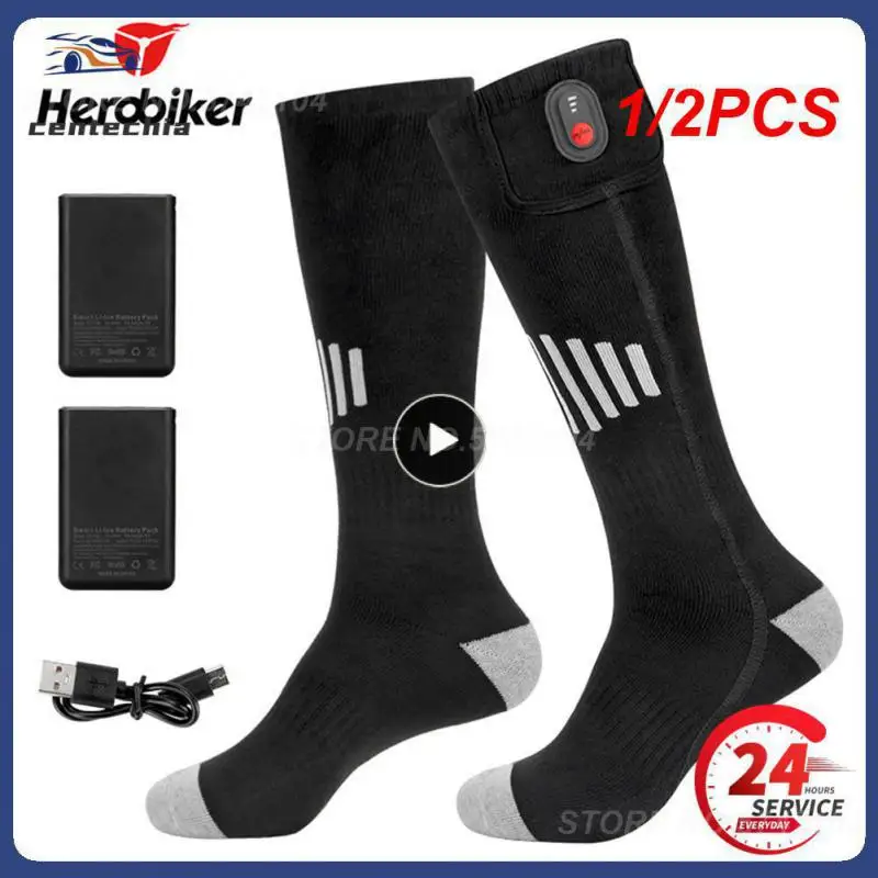 

1/2PCS Heated Socks Winter Warmth 5000mAh USB Rechargeable 65℃ Heating Socks Motorcycle Outdoor Heated Boots Snowmobile Skiing