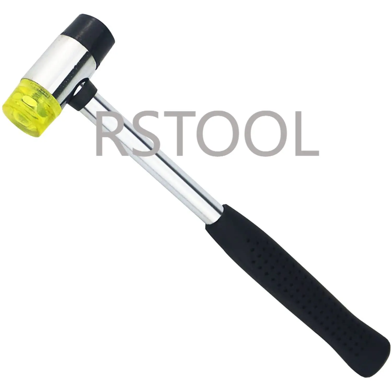 Double Face Rubber Mallet - Nylon Head For Glazing & Assembly - Non-Marring Hammer With Non-Slip Handle