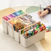 Portable Desktop Pen Holder Large Capacity Cute Marker Pen Stationery Storage Box Creative Pencil Holder Desktop Organizer 1