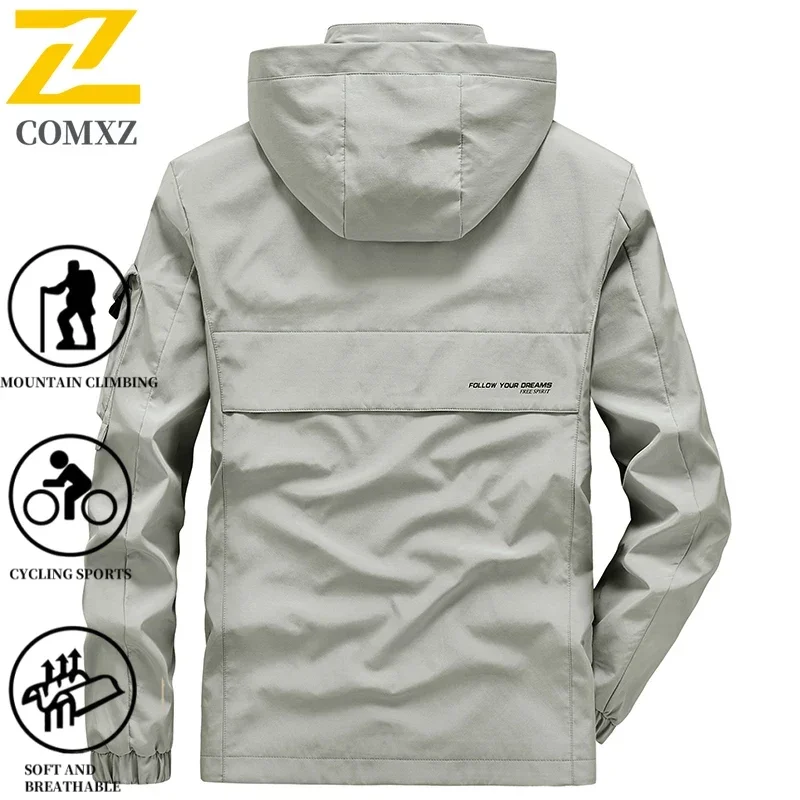 Mountain Windbreaker Coats Men's Autumn Functional Waterproof Work Windproof Jacket Winter 2025 Hooded Cold Resistant Ski Parka