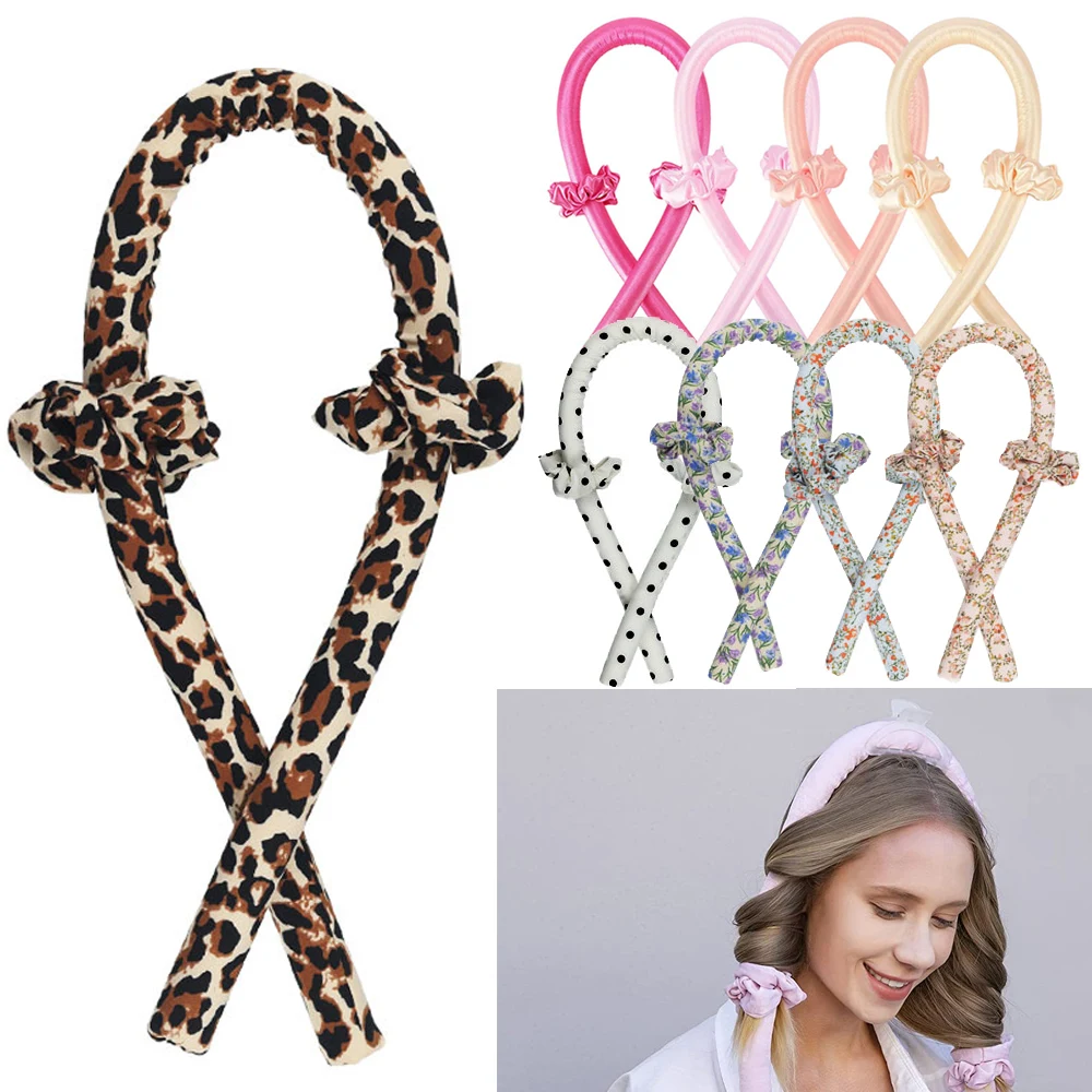 Arricciacapelli Senza Calore Fascia Per Capelli Slik Satin Women Hair Wrap Nastro Arricciacapelli Senza Rulli Di Calore Sleeping Soft Curl Wave Access