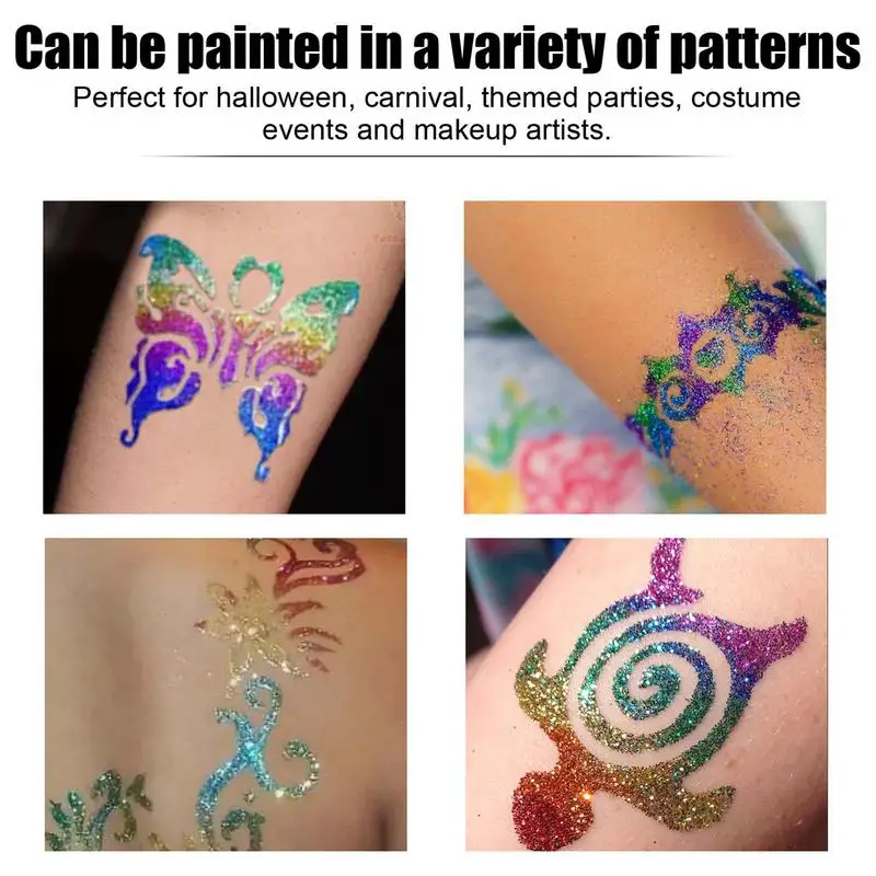 Temporary Tattoo Glue Yomagine 8ml Glitter Glue Brush Bottle Water