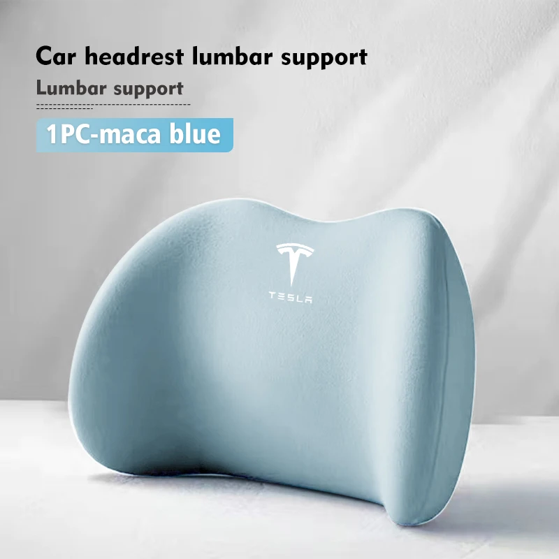 Almohada para el respaldo del asiento del automóvil Tesla, reposacabezas, soporte lumbar para el cuello y la columna cervical, modelo 3 YSX 2021 Roadster Cybertruck Juguete