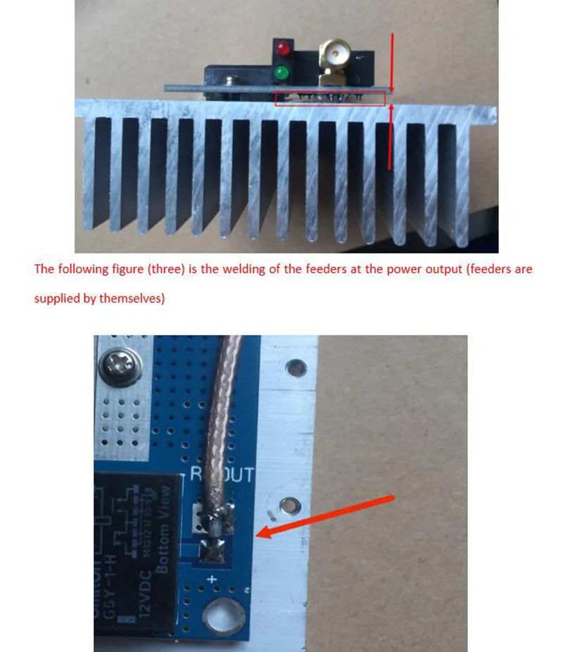 80W UHF VHF RF Power Verstärker Bord Transceiver Umwandlung KITS FÜR RA30H4047M RA60H4047M Ham Radio Walkie-talkie 130-170M 433M – Detail 5