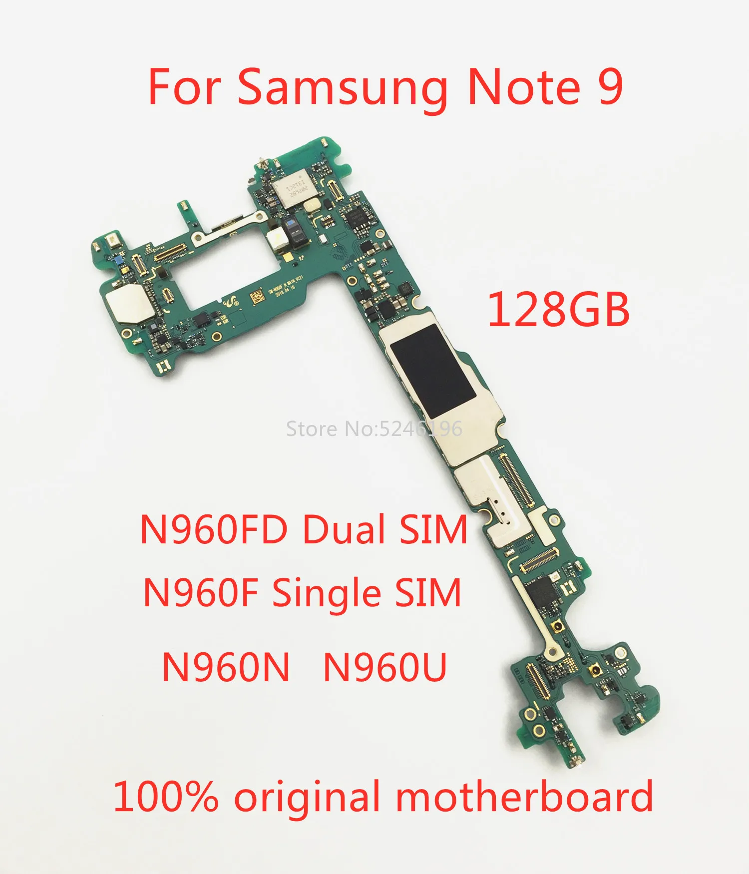 

1 шт., 100% оригинальная разблокированная материнская плата для Samsung Galaxy Note 9 Note9 N960F N960FD SM-N960F/DS N960N N960U, сменная деталь.