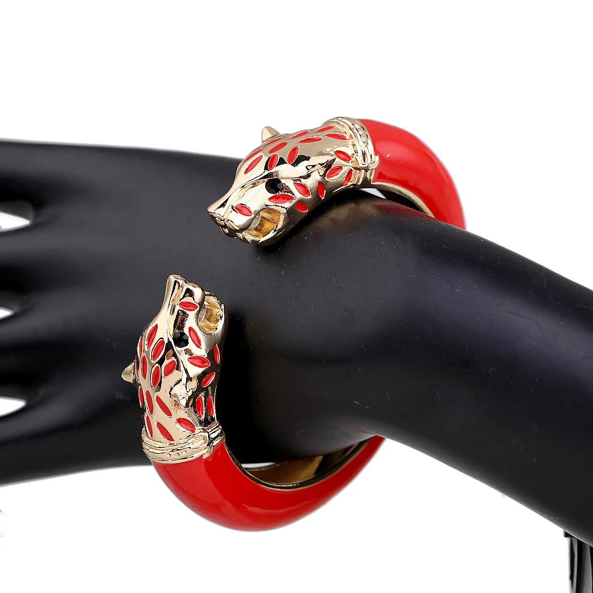 Luxury Enameled Colorful Wolf Bangle Cuff Bracelet Fashion Jewelry for Women Statement Bangles Bracelet Accessory Engagement 3