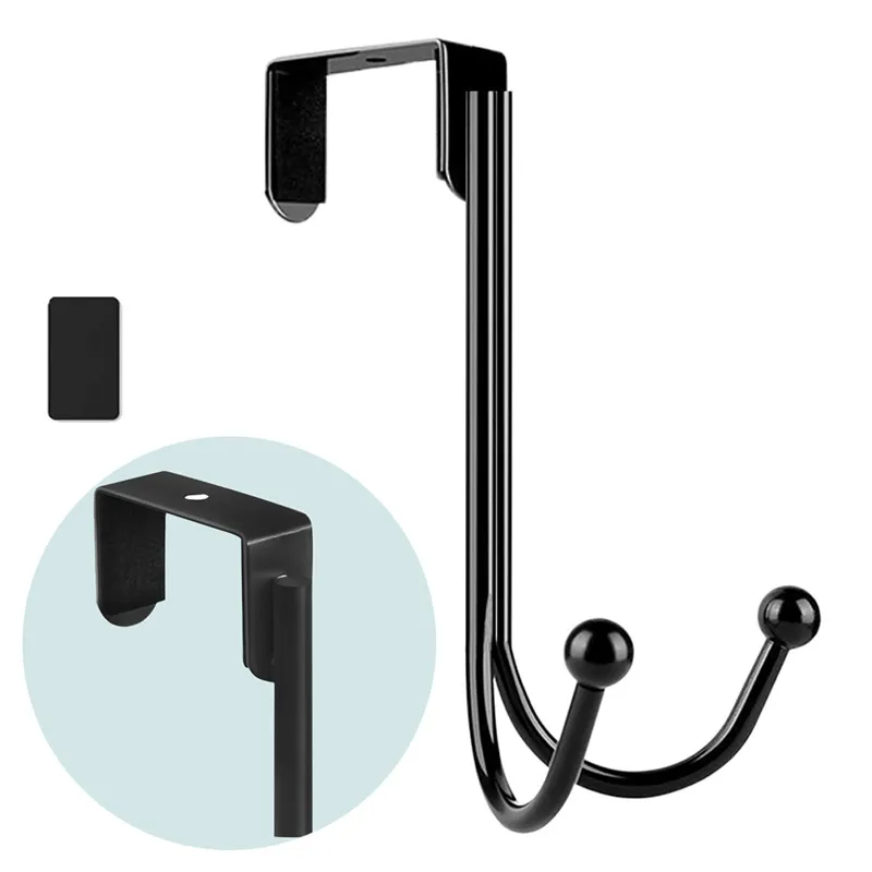 

Door Hanging Clothes Hook Kitchen Cabinet Bathroom Door Metal Hanging Rack Coat Hat Towel Storage Hook Simple Durable Hook