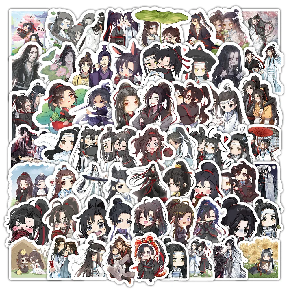 100PCS Mo Dao Zu Shi 애니메이션 스티커 수중 세계 낙서 장식 노트북 가방 기타 냉장고 전화 데칼