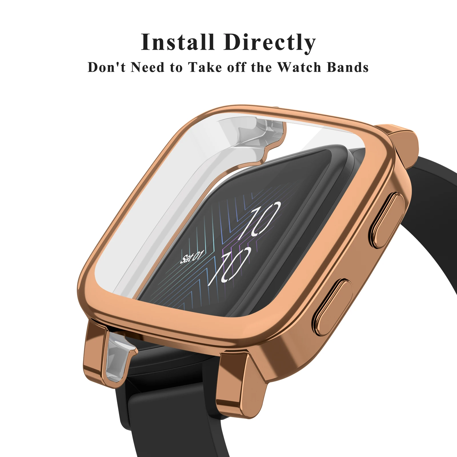 Watch screen protector case watch case watch protective case watch protective cover tpu protective case bumper protective case Soft TPU Screen Protective Case For Garmin Venu SQ 2/SQ 2 Music Cover Bumper Protection Shell For Garmin Venu SQ/SQ Music Case