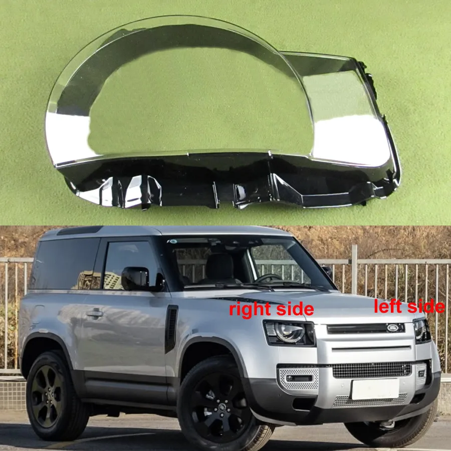 

Чехол для передней фары для Land Rover Defender 2020 2021 2022, прозрачная линза, корпус передней фары из плексигласа, замена оригинального абажура