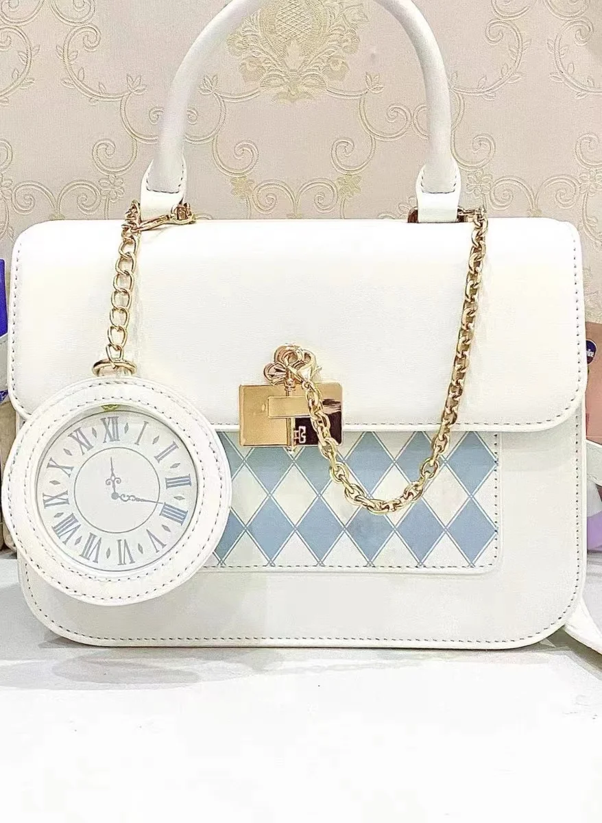 JIAERDI Harajuku Jk Messenger Bag Women 2023 New Sweet Rhombic Pattern Casual Hand Bag Ladies Vintage Fairy Core Crossbody Bag