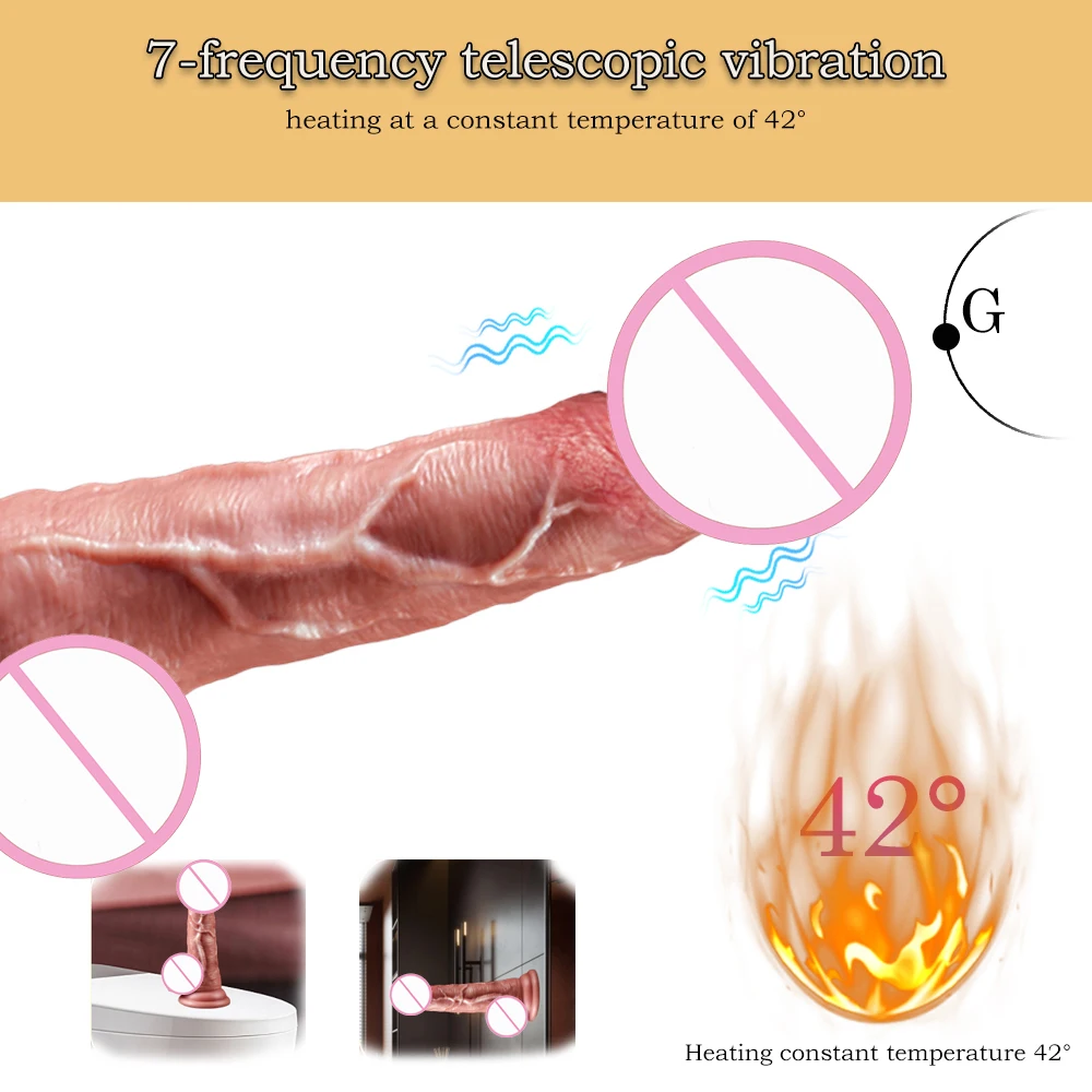 1 pc Realistic Dildo Vibrator 7 Frequency Vibrating Stretchable Thermostat Massager G spot Stimulator Sex Toys Sexy Toys