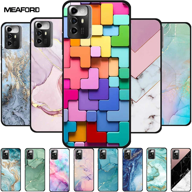 Per Zte Blade A72 5G 7540N Custodia In Marmo Morbido Tpu Custodie In Silicone Per Blade A72 5G Cover Per Telefono A 72 5G Verniciato Antiurto Capas
