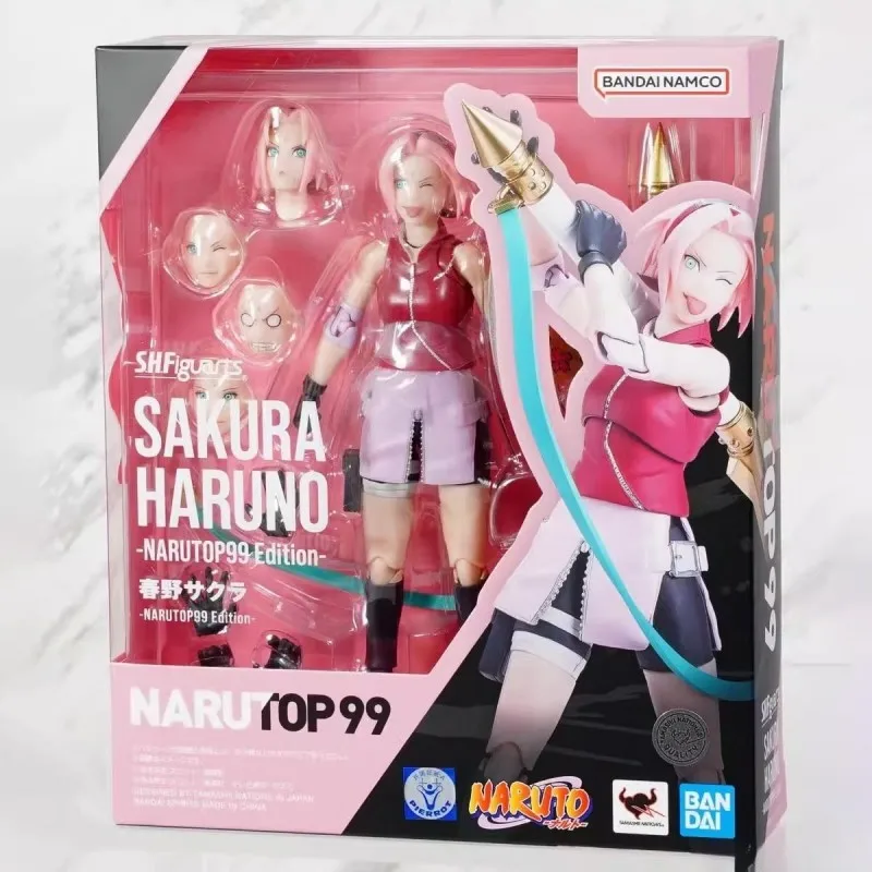 thumbnail image 1 of Figura de acción original Bandai SHFiguarts NARUTO Sakura Haruno, modelo de figura de anime NARUTO P99, juguetes de colección, regalos de cumpleaños, 1 of 5
