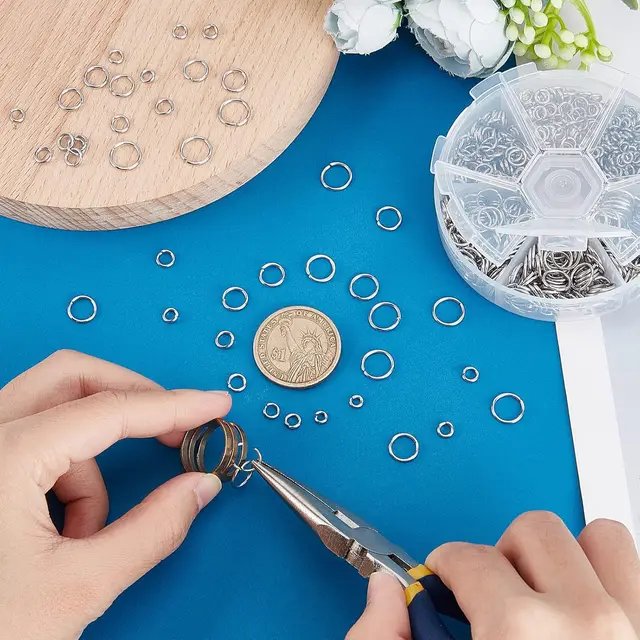 UNICRAFTALE Circa 500Pz Anelli Di Salto Aperti Placcati In Vero Oro 24K Anelli Di Salto In Acciaio Inossidabile Anelli Rotondi Da 5mm Connettori In Metallo Anelli Per Gioielli Fai Da Te - Foto 7