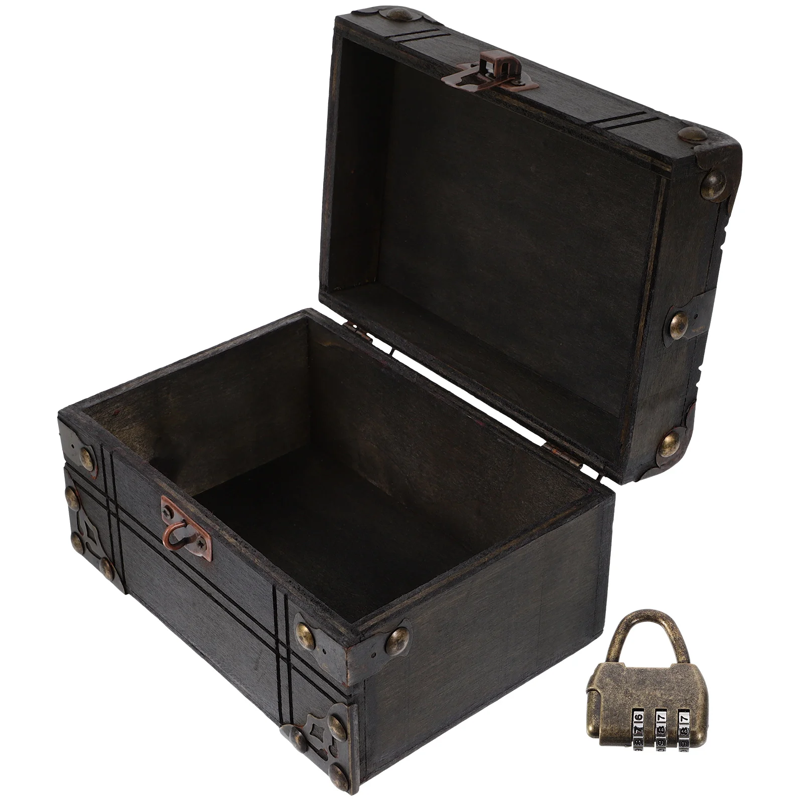 

Vintage Treasure Box Wooden Treasure Vintage Wooden Decorative Box Keepsake Box Case