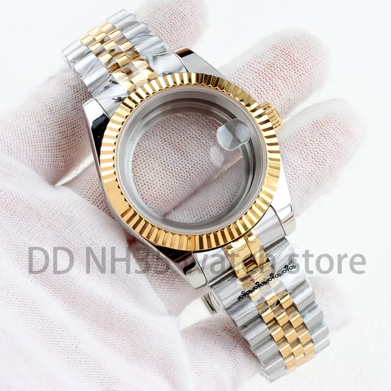 36mm/39mm NH35 Watch Case Sapphire Glass 20mm Solid 316L Stainless Steel Bracelet for Datejust NH35 NH36 Movement 28.5mm Dial - Image 45