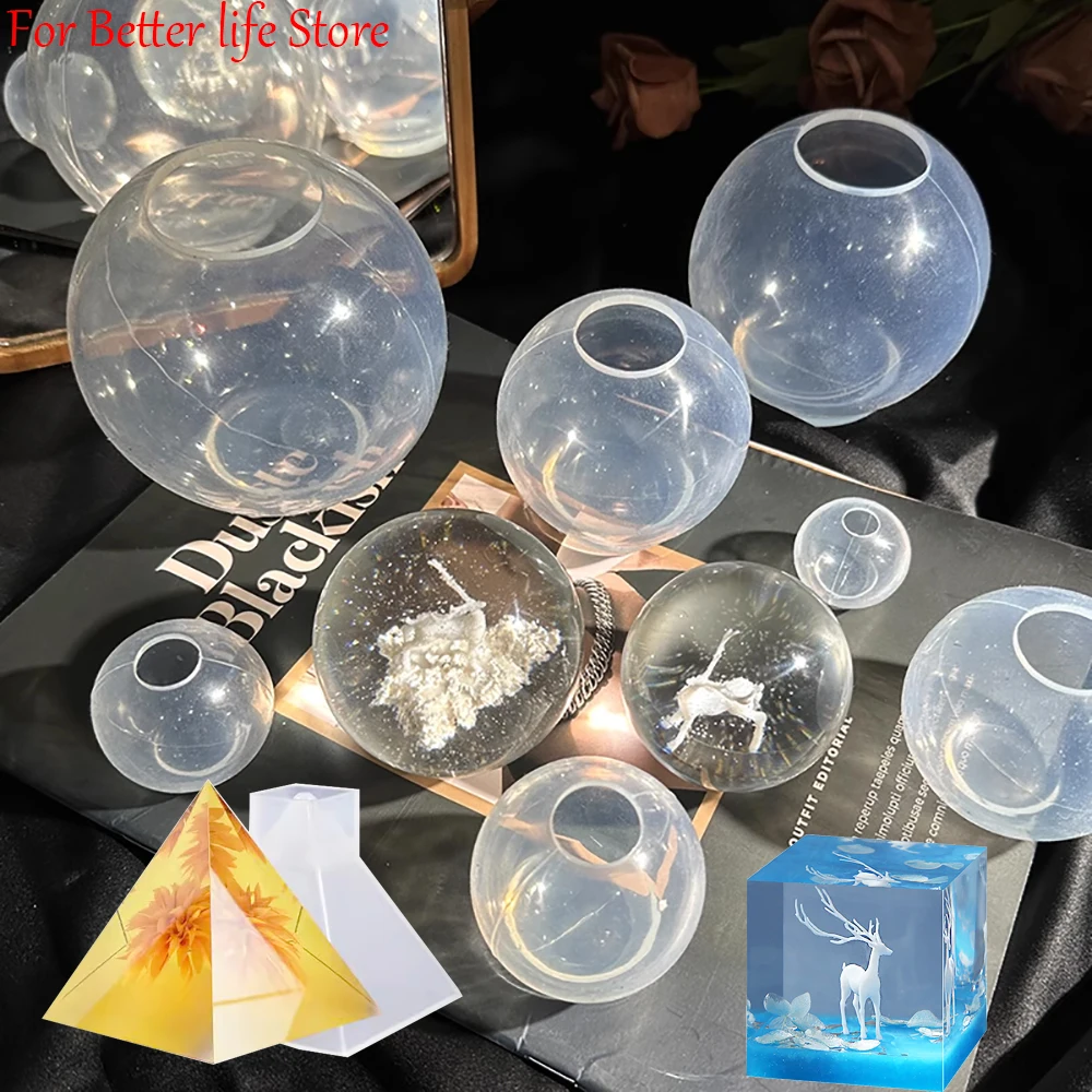 1 Piece Crystal Dropper Mold Silicone Epoxy Resin AB Adhesive Handmade DIY Material Insect Specimen Square and Circular silicone mold