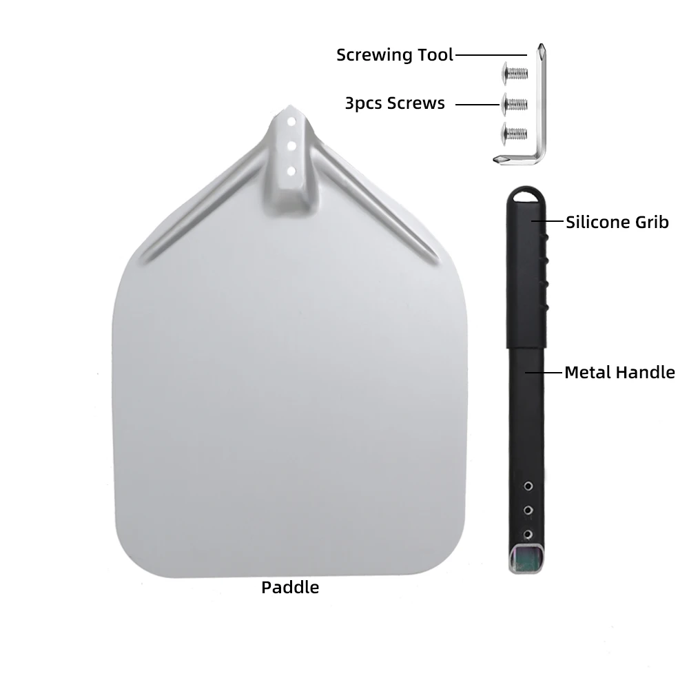 12 13 14 Pizza Peel Long Handle Smooth Paddle Lightweight Pizza Turning Outdoor Oven Accessories Shovel Nonstick pizza peel