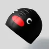 New Elastic Swimming Cap Enlarged Cute Cartoon Silicone Swimming Hat Waterproof Professional Ear Protection Safe Swimming Hat 2