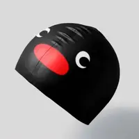New Elastic Swimming Cap Enlarged Cute Cartoon Silicone Swimming Hat Waterproof Professional Ear Protection Safe Swimming Hat 2