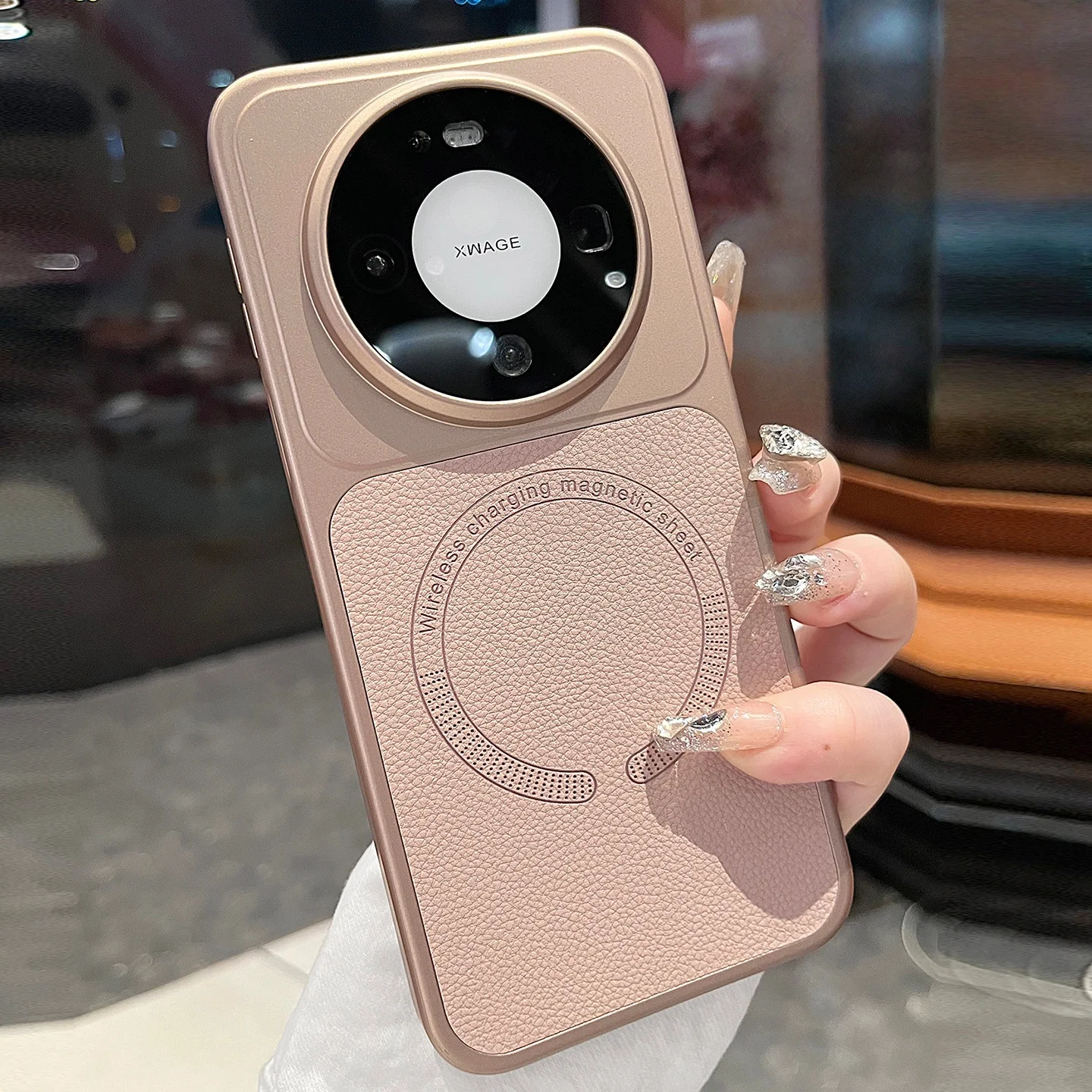 Leather Texture Magnetic Smartphone Case - Universal Fit Cover