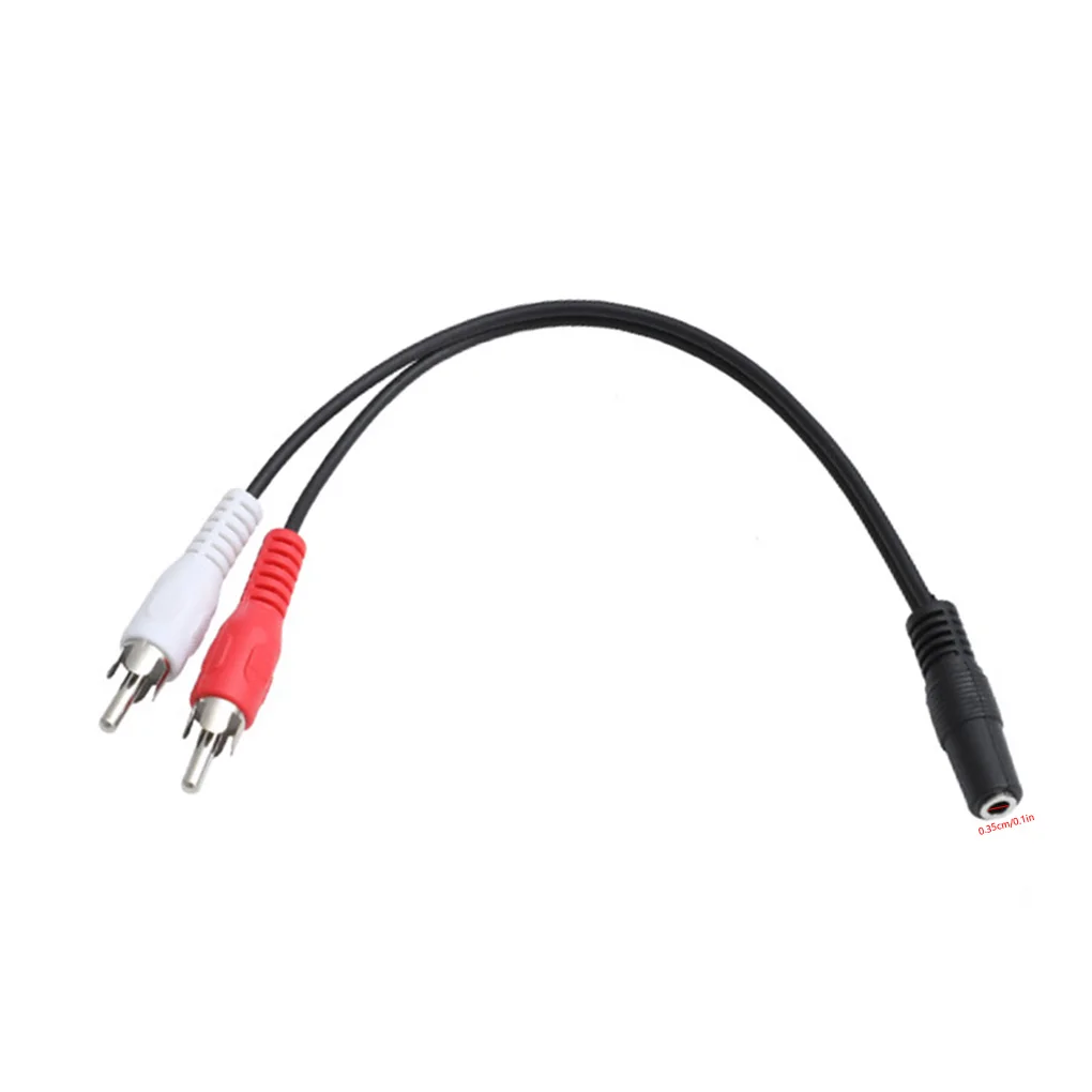 3pcs 3 5mm Audio Female to 2 RCA Male Cable Smartphones MP3 Tablets Home Theater Y Connector Stereo Cord