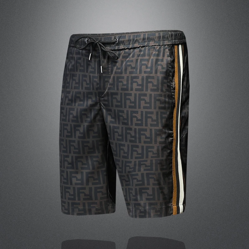 2024 Summer Beach Shorts for Men, Comfortable and Breathable Leisure Shorts, Luxury Brand Clothing Elastic waistband oversized