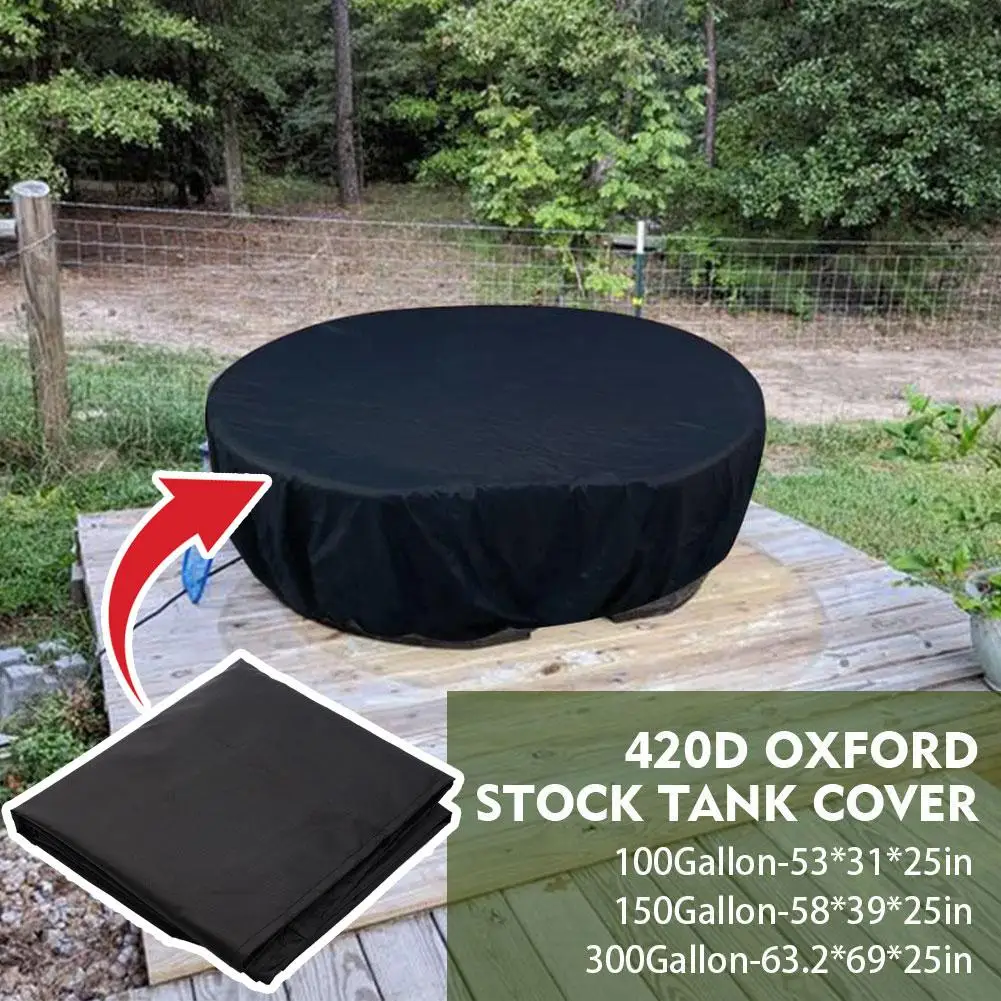 Oxford Stock Tank Pool Cover Waterproof Stock Tank Cover Home Outdoor Swimming Pool 420D Oxford Stock Tank Cover 420d oxford cloth pu coating waterproof sunscreen outdoor camping self driving travel convenient car roof tent