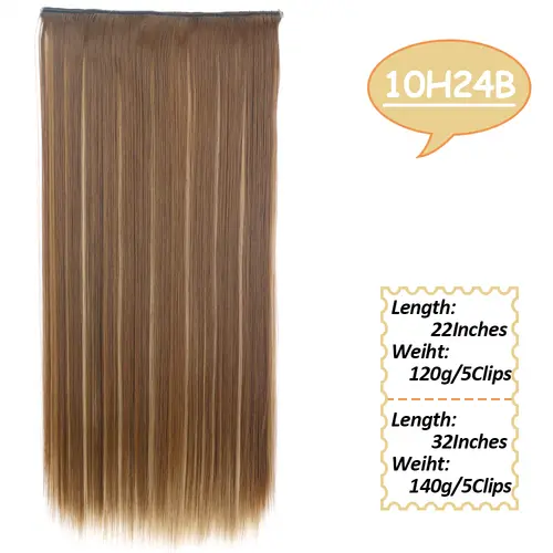 NICESY Synthetic Long Wavy 5 Clips Hair Extensions 22Inch/32Inch Clip On Hair Extensions High Tempreture Fake For Women - Image 12