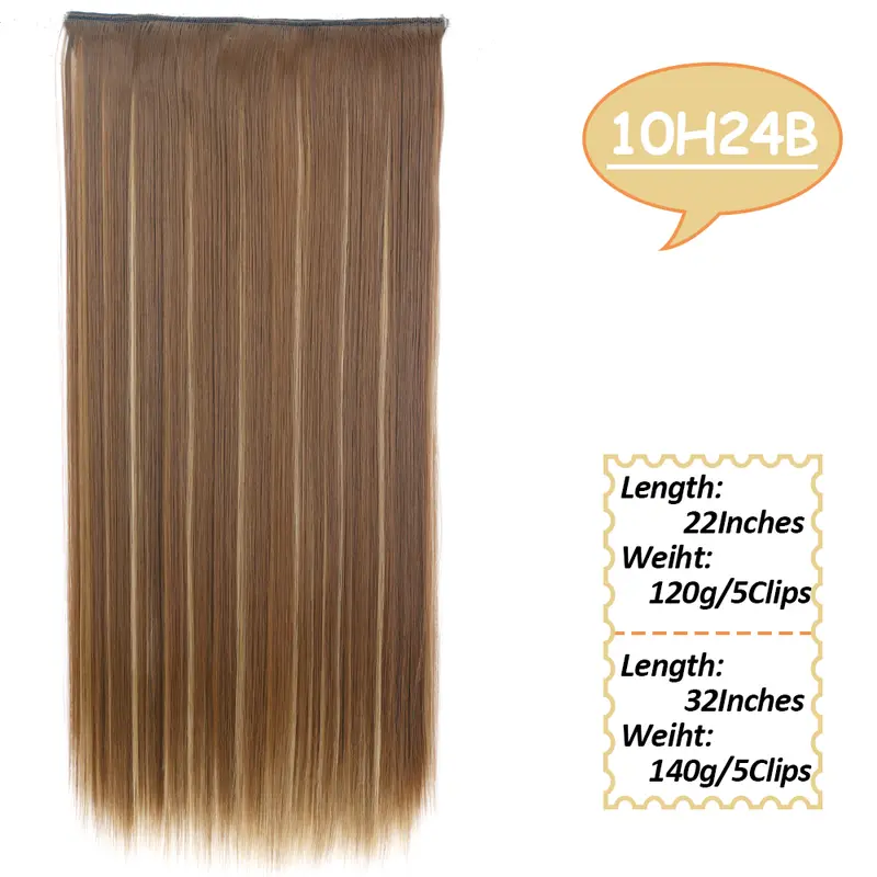 NICESY Synthetic Long Wavy 5 Clips Hair Extensions 22Inch/32Inch Clip On Hair Extensions High Tempreture Fake For Women - Image 12