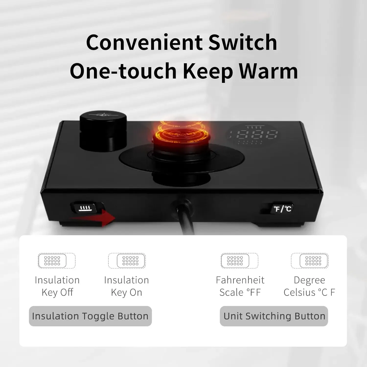 3BOMBER Gooseneck Electric Kettle, Pour-Over Coffee Kettle Tea Kettle Beginner Friendly Precise Temperature Control LED Display 6