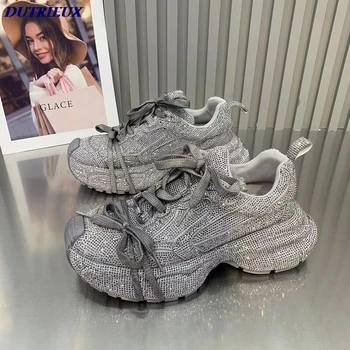 Sneakers Sport Casual Fashionable Customized Design Shoes Footwear Factory Cost Shiny 2024 Women Shoe 1