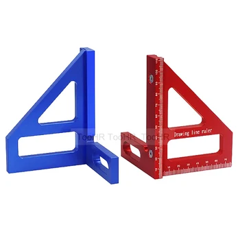Woodworking Square Protractor Aluminum Alloy Miter Triangle Ruler High Precision Layout Measuring Tool for Engineer Carpenter 4