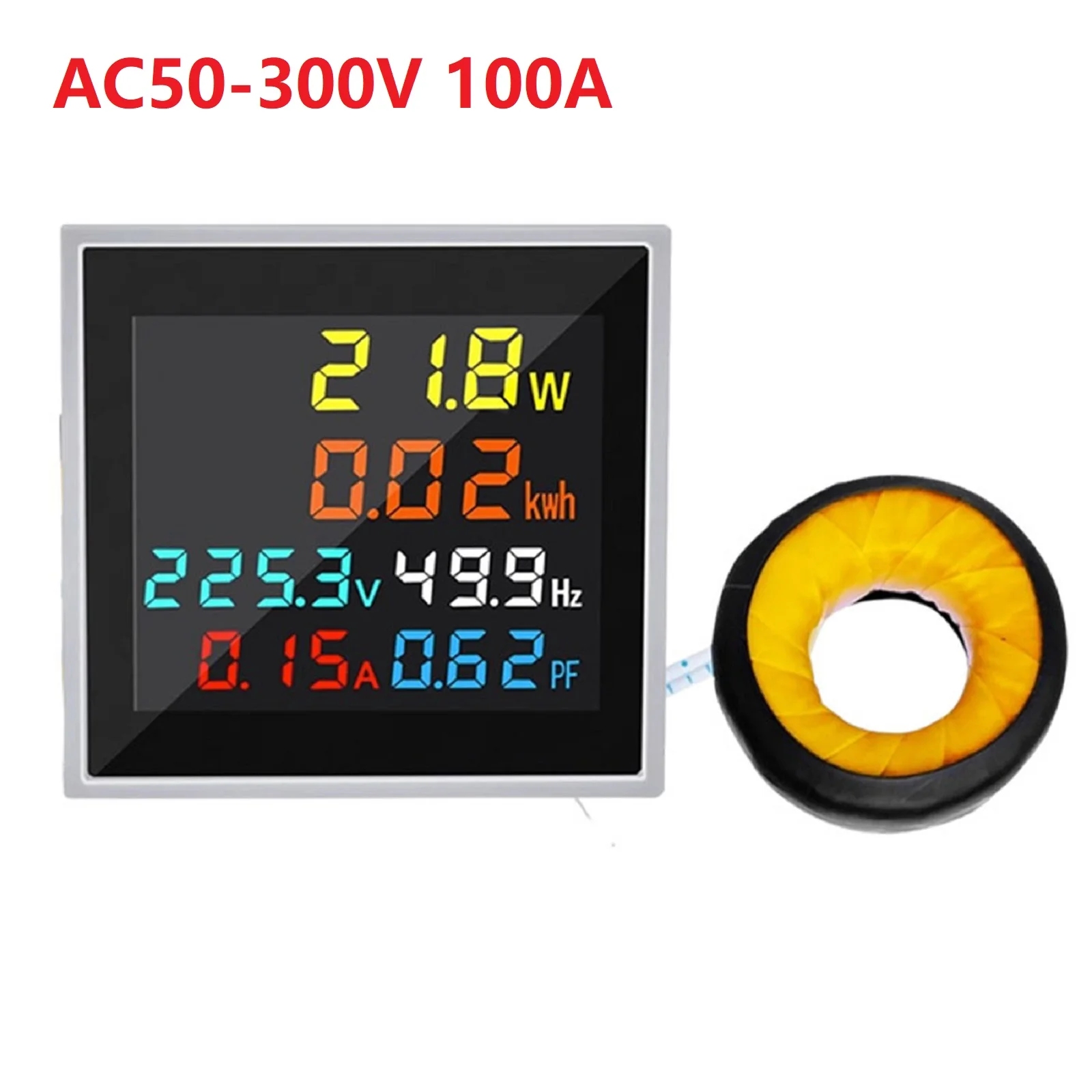 

LCD Multifunctional Power Energy Monitor for AC Current Voltage Amperage Precise and Convenient Autosave Feature