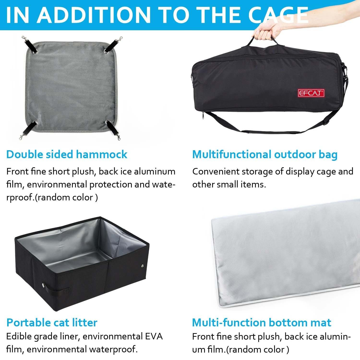 Cat Exhibition Cage Set Transparent 3D Display Free Offer Cat Hammock Folding Litter Box