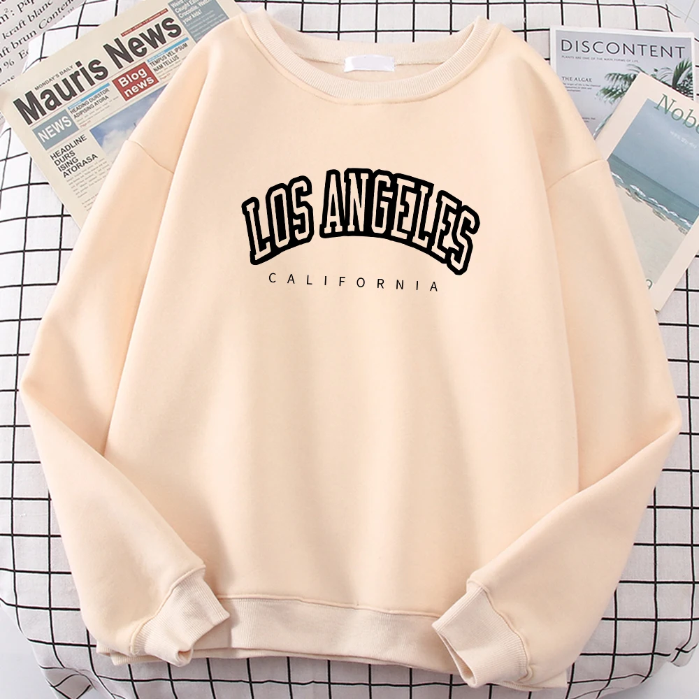 

Los Angeles California black Prints Hoodies Female Fashion Hoodie Autumn Comfortable Sweatshirts Oversized Womens Sweatshirt