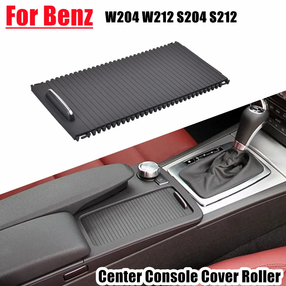 Store Enrouleur Pour Console Centrale Mercedes Classe C W204 / Classe E W212 - Noir, Remplace A2046807607 - Porte-gobelets