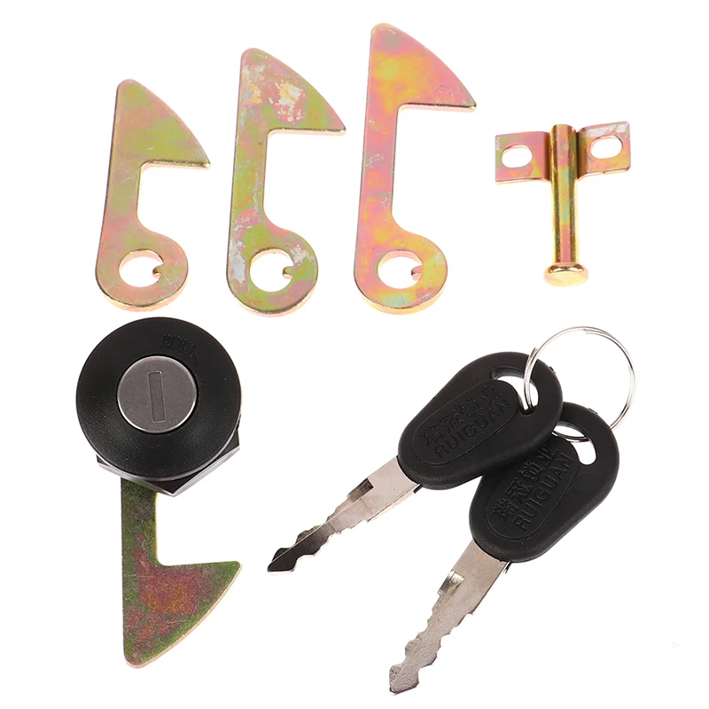 Electric Car Scooter Tail Box Lock Trunk Lock Motorcycle Rear Locks 1Set 1Lock 2Keys 4Metal Hook motorcycle key cylinder lock motorcycle key accessories