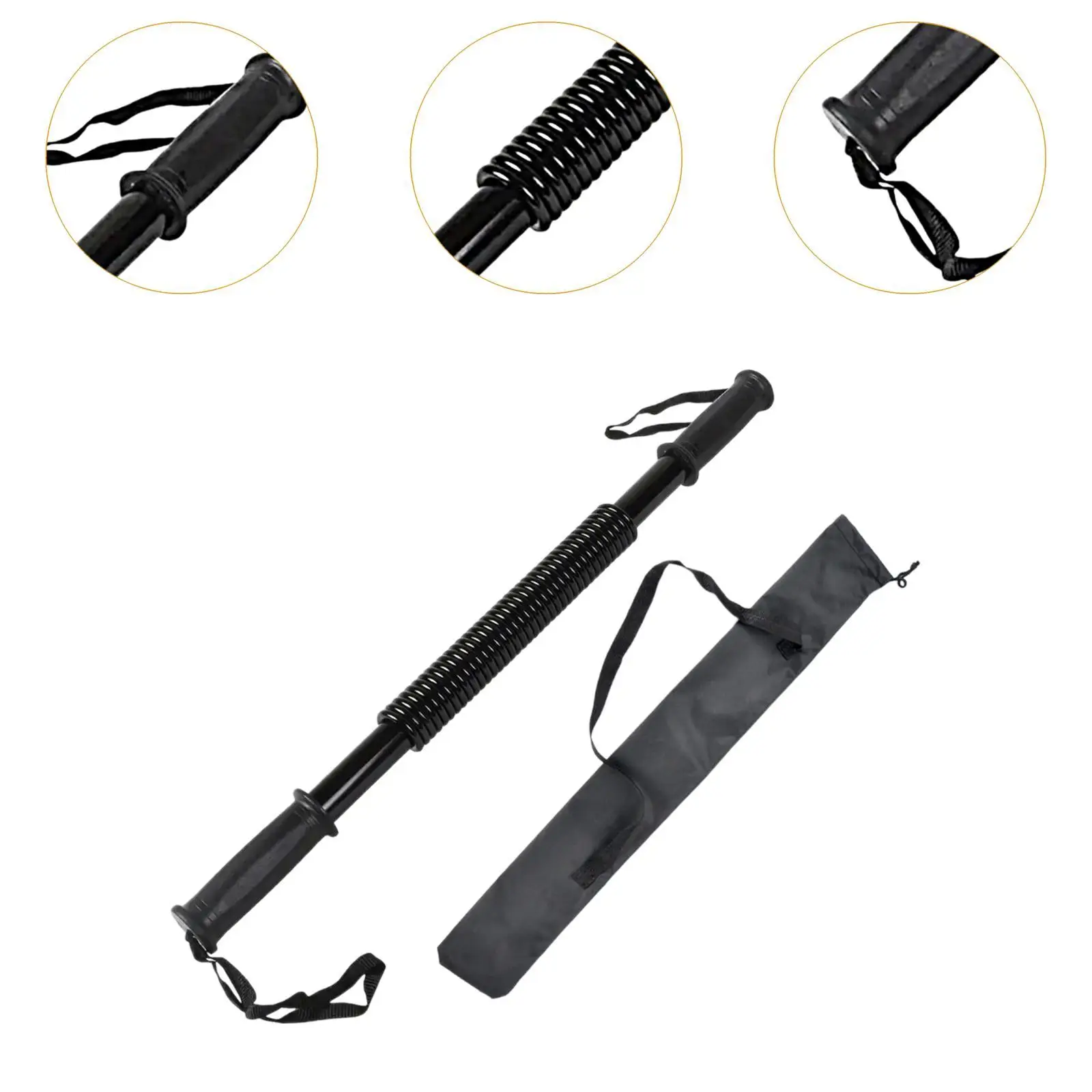 Spring Power Twister Bar Chest Expander Workout Equipment Hand Gripper Strength Training Chest Builder for Women Men Heavy Duty