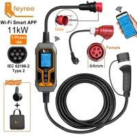 feyree Type 2 Portable EV Charger 11KW 16A 3 Phase Wi-Fi APP Bluetooth Version EVSE Charging Cable 5m CEE Plug for Electric Car - Image 5