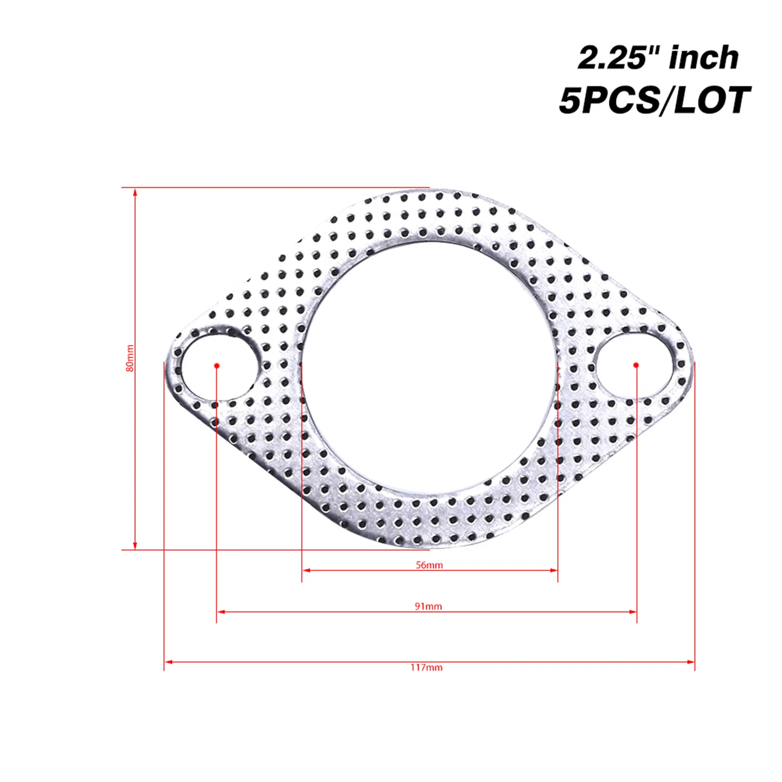 Exhaust Gasket Flange 5pcs/Lot 2.25/2.5/2.75/3 inch Car Engine Exhaust Gasket/ Universal Flange Pipe Gasket