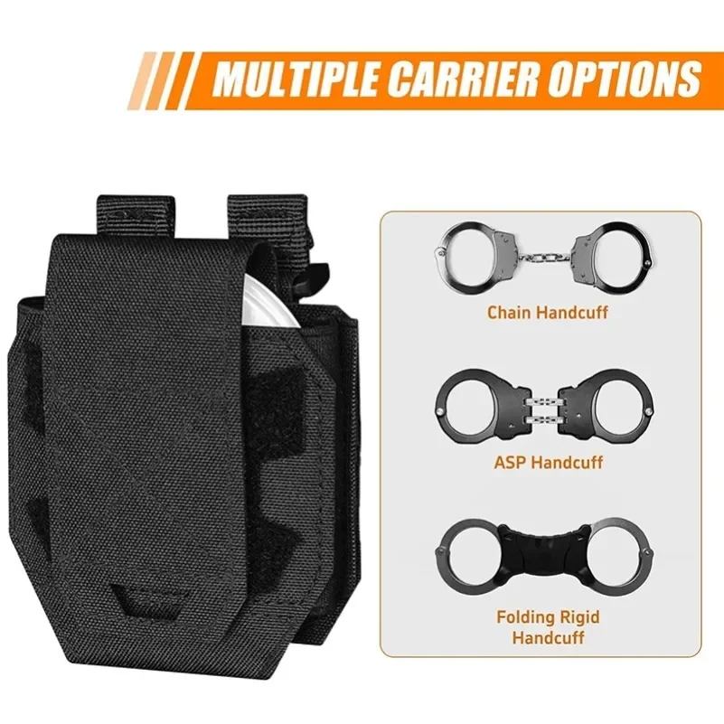 Shackles Holder tactical handcuffs Handcuffs Molle Pouch Shackles Case Universal Holster Quick Release Standard Cuffs for Vest 6