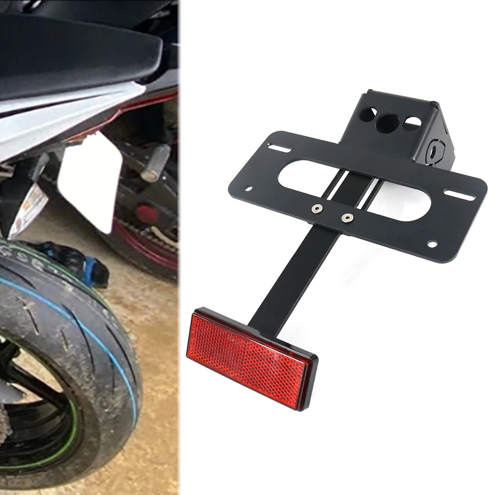 

License Registration Plate Holder Bracket Fit For Kawasaki Ninja ZX-6R ZX6-R 636 2019-2024 Fender Eliminator Rear Tail Tidy