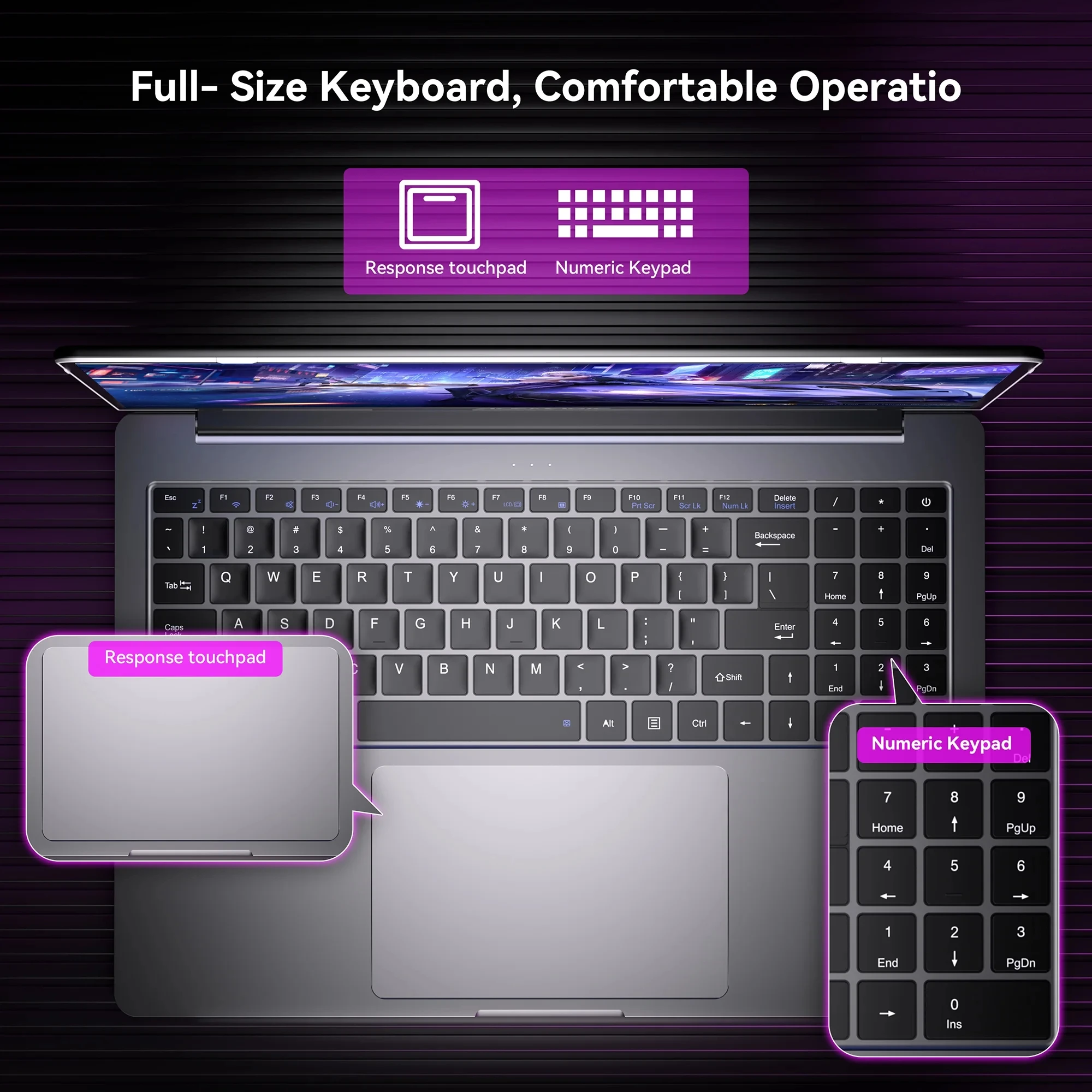 ACEMAGIC AX16 Laptop Intel N97 16 Inch 16GB LPDDR4 RAM 512GB SSD Lightweight Business Computer Notebook PC Windows 11 Pro 5